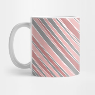 Striped-pattern, pink, grey, simple, minimal, minimalist, lined-pattern, stripe, modern, trendy, basic, digital, pattern, abstract, lines, line, line-art, jewel-color, Mug